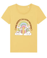YOUR ANXIETY IS A LYING ASS BITCH Tricou mânecă scurtă guler larg fitted Damă Expresser