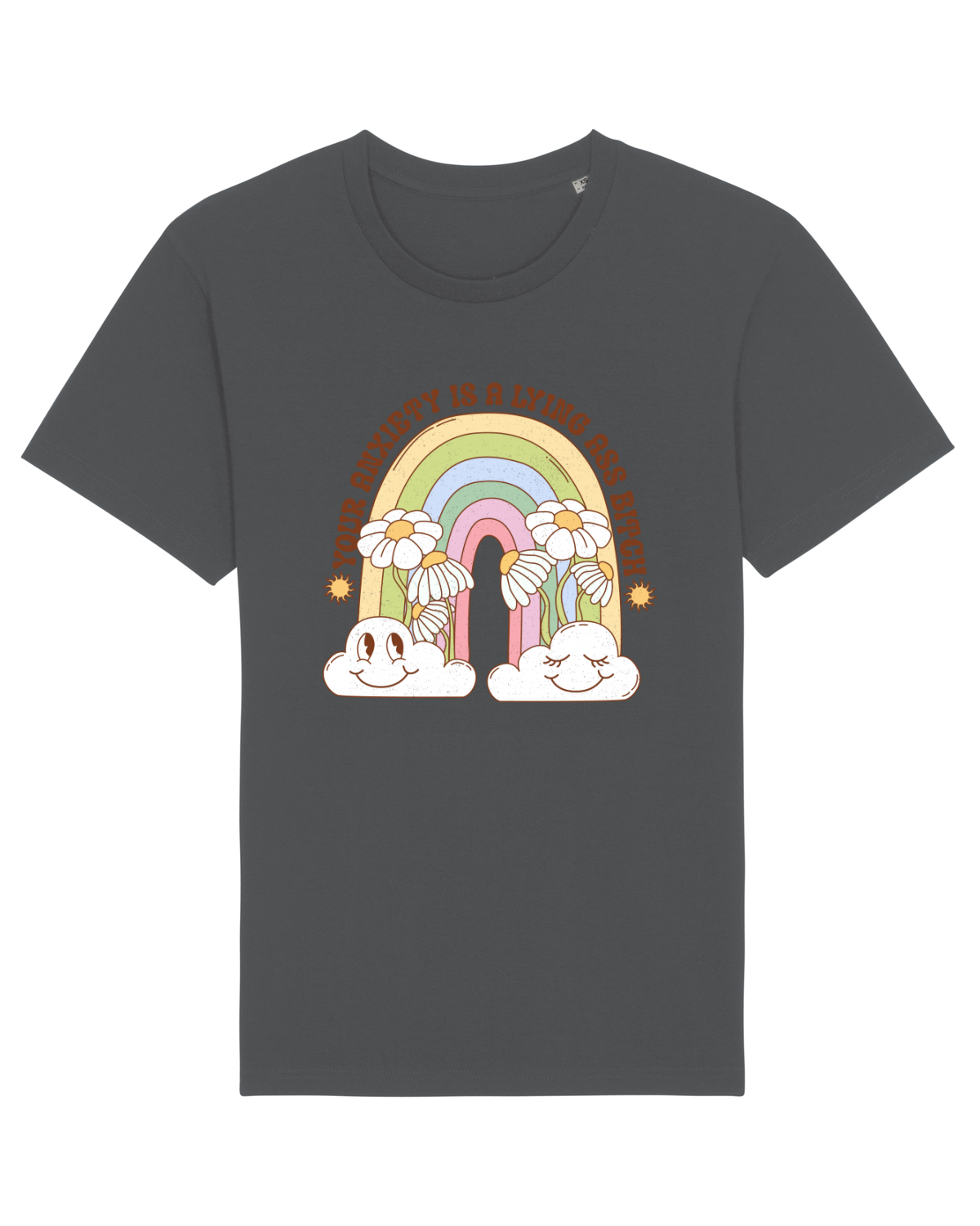 Tricou mânecă scurtă Unisex Rocker Anthracite