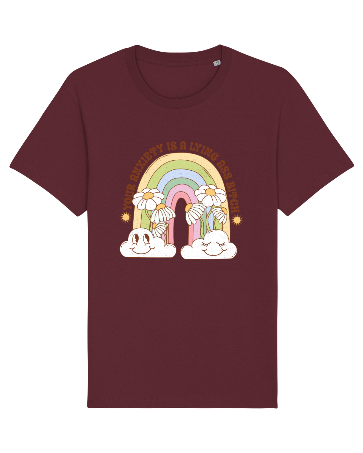 Tricou mânecă scurtă Unisex Rocker Burgundy