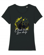 pt montaniarzii îndrăgostiți - Climb high love deep Tricou mânecă scurtă guler larg fitted Damă Expresser