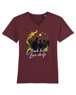 pt montaniarzii îndrăgostiți - Climb high love deep Tricou mânecă scurtă guler V Bărbat Presenter