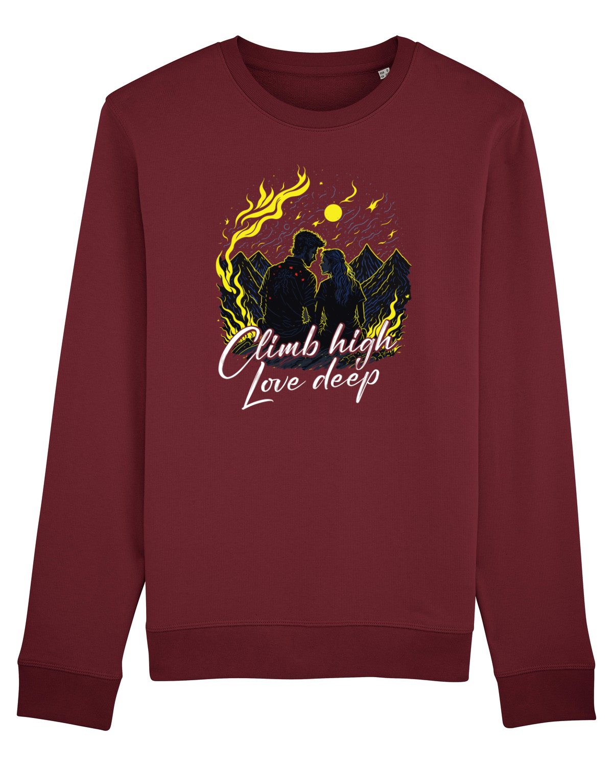 Bluză mânecă lungă Unisex Rise Burgundy