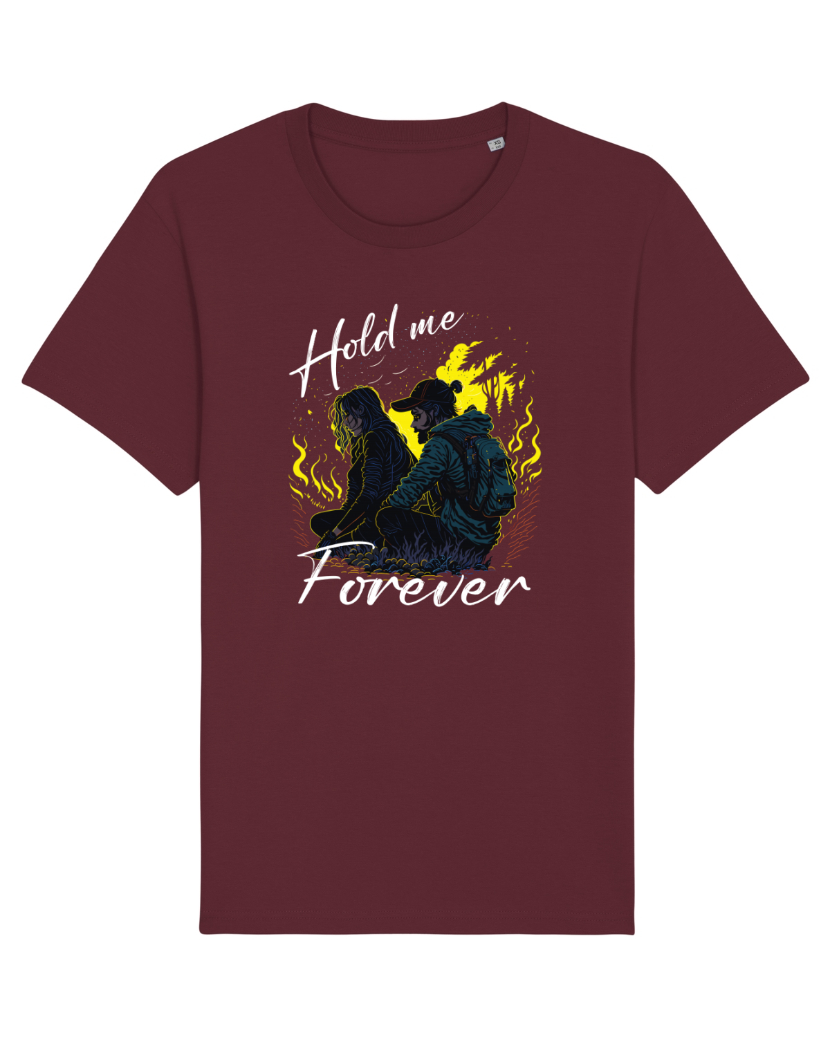 Tricou mânecă scurtă Unisex Rocker Burgundy