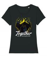 pt montaniarzii îndrăgostiți - Together until the end of the world Tricou mânecă scurtă guler larg fitted Damă Expresser