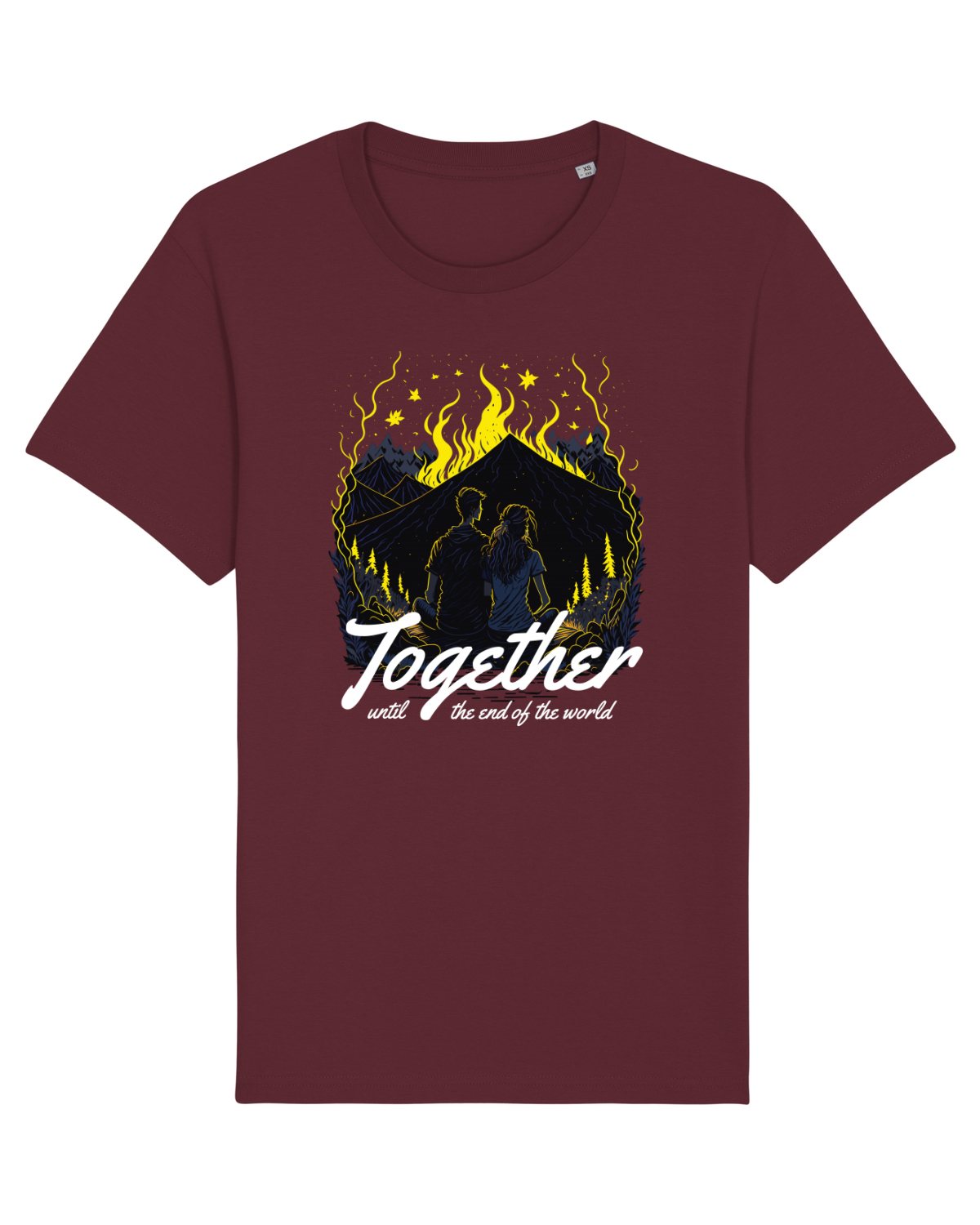 Tricou mânecă scurtă Unisex Rocker Burgundy