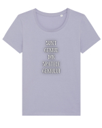 SUNT GENIUL DIN SPATELE GENIULUI Tricou mânecă scurtă guler larg fitted Damă Expresser