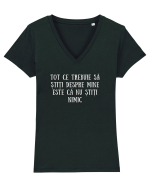 TOT CE TREBUIE SĂ ȘTIȚI Tricou mânecă scurtă guler V Damă Evoker