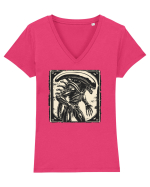  Alien Skeleton -  Sci-Fi Original | Design Unic Tricou mânecă scurtă guler V Damă Evoker