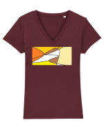 Minimalist Tricou mânecă scurtă guler V Damă Evoker