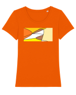 Minimalist Tricou mânecă scurtă guler larg fitted Damă Expresser