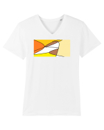 Minimalist Tricou mânecă scurtă guler V Bărbat Presenter