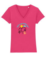 Let's Go Hiking! Tricou mânecă scurtă guler V Damă Evoker