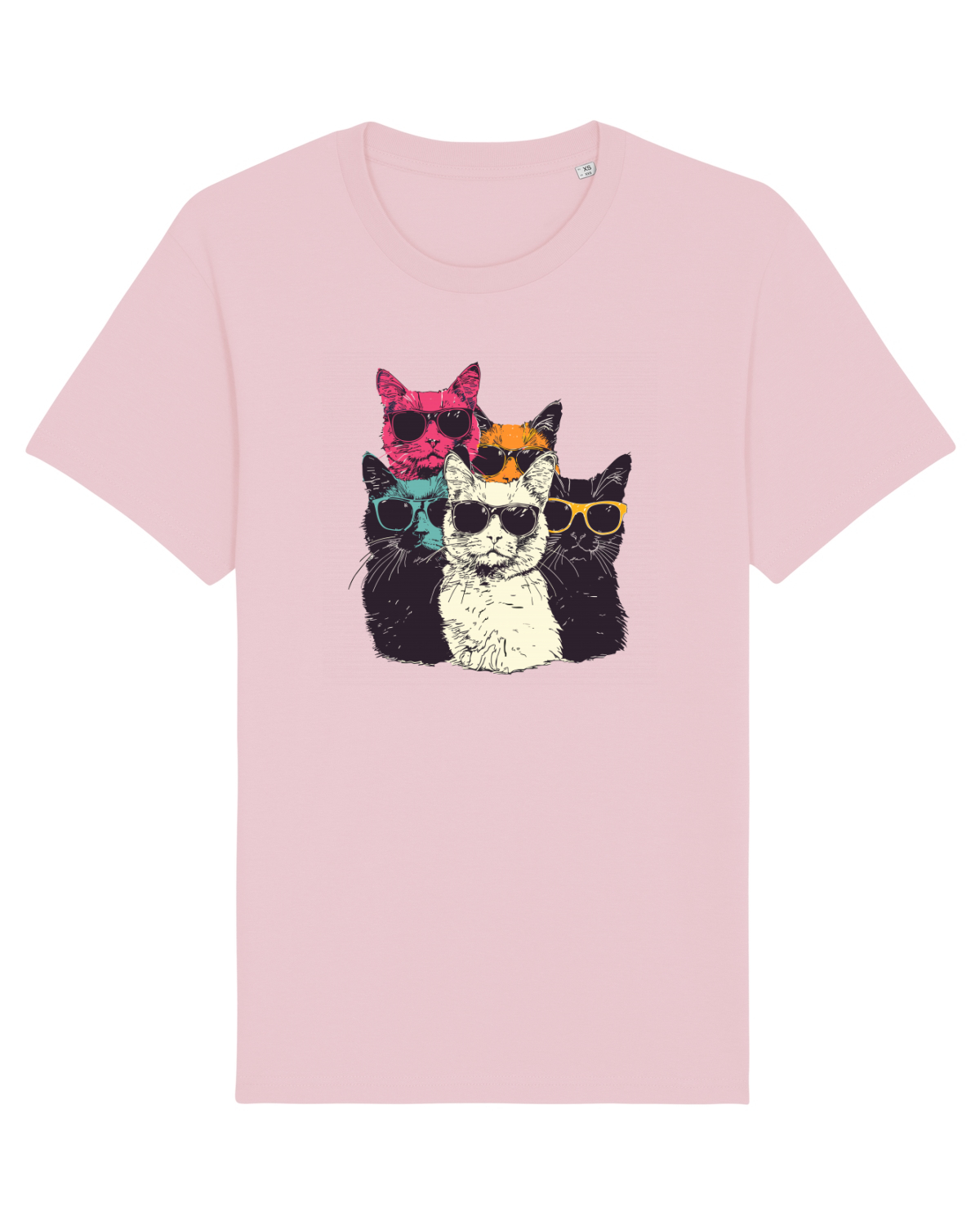 Tricou mânecă scurtă Unisex Rocker Cotton Pink