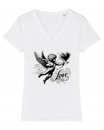 Valentine's Day Love cupid  Tricou mânecă scurtă guler V Damă Evoker