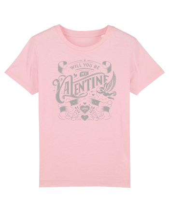 Will you be my Valentine - gri Cotton Pink