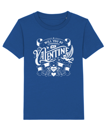 Will you be my Valentine - alb Majorelle Blue