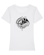Find your true north Tricou mânecă scurtă guler larg fitted Damă Expresser