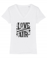 Love is in the air Tricou mânecă scurtă guler V Damă Evoker