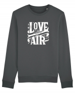 Love is in the air - alb Bluză mânecă lungă Unisex Rise