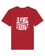 Love is in the air - alb Tricou mânecă scurtă Unisex Rocker