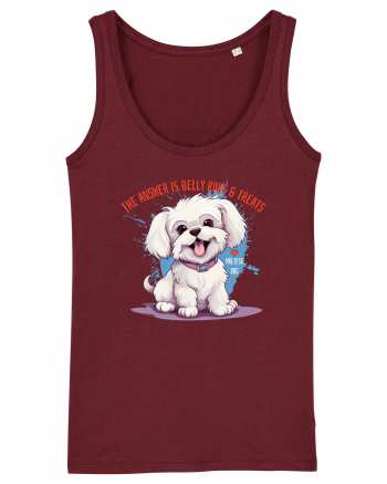 THE ANSWER IS BELLY RUBS & TREATS - Bichon Burgundy