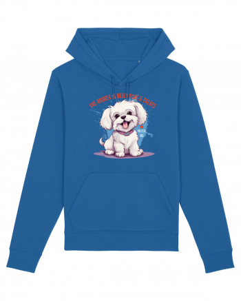 THE ANSWER IS BELLY RUBS & TREATS - Bichon Royal Blue