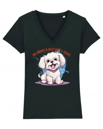 THE ANSWER IS BELLY RUBS & TREATS - Bichon Black