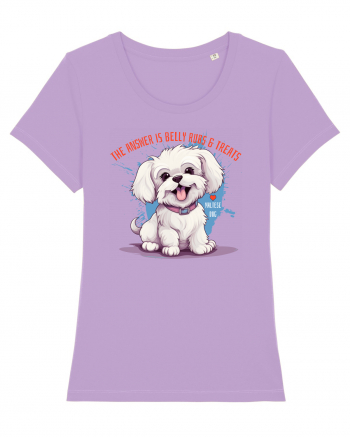 THE ANSWER IS BELLY RUBS & TREATS - Bichon Lavender Dawn