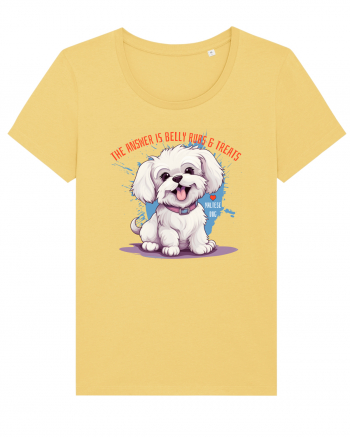 THE ANSWER IS BELLY RUBS & TREATS - Bichon Jojoba