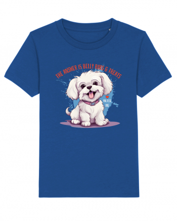 THE ANSWER IS BELLY RUBS & TREATS - Bichon Majorelle Blue