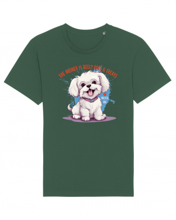 THE ANSWER IS BELLY RUBS & TREATS - Bichon Bottle Green