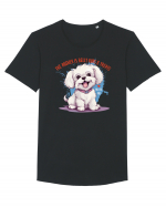 THE ANSWER IS BELLY RUBS & TREATS - Bichon Tricou mânecă scurtă guler larg Bărbat Skater