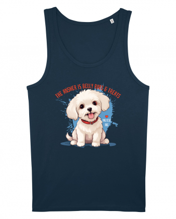 THE ANSWER IS BELLY RUBS & TREATS 2 - Bichon Navy