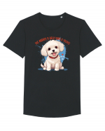 THE ANSWER IS BELLY RUBS & TREATS 2 - Bichon Tricou mânecă scurtă guler larg Bărbat Skater