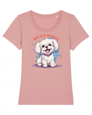 WHAT? ME BE BAD? NEVER! - Bichon Canyon Pink