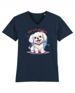 WHAT? ME BE BAD? NEVER! - Bichon Tricou mânecă scurtă guler V Bărbat Presenter