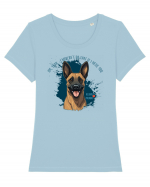 YEAH, I WOULDN`T  DO THAT - Malinois Belgian Tricou mânecă scurtă guler larg fitted Damă Expresser