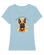 DACA AM 3 MINGI, IAR TU IEI 2 - Malinois Belgian Tricou mânecă scurtă guler larg fitted Damă Expresser