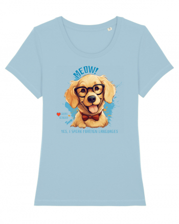 MEOW! YES, I SPEAK FOREIGN LANGUAGES - Retriever Sky Blue