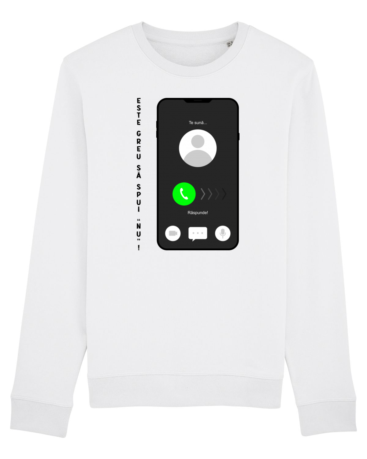 Bluză mânecă lungă Unisex Rise White