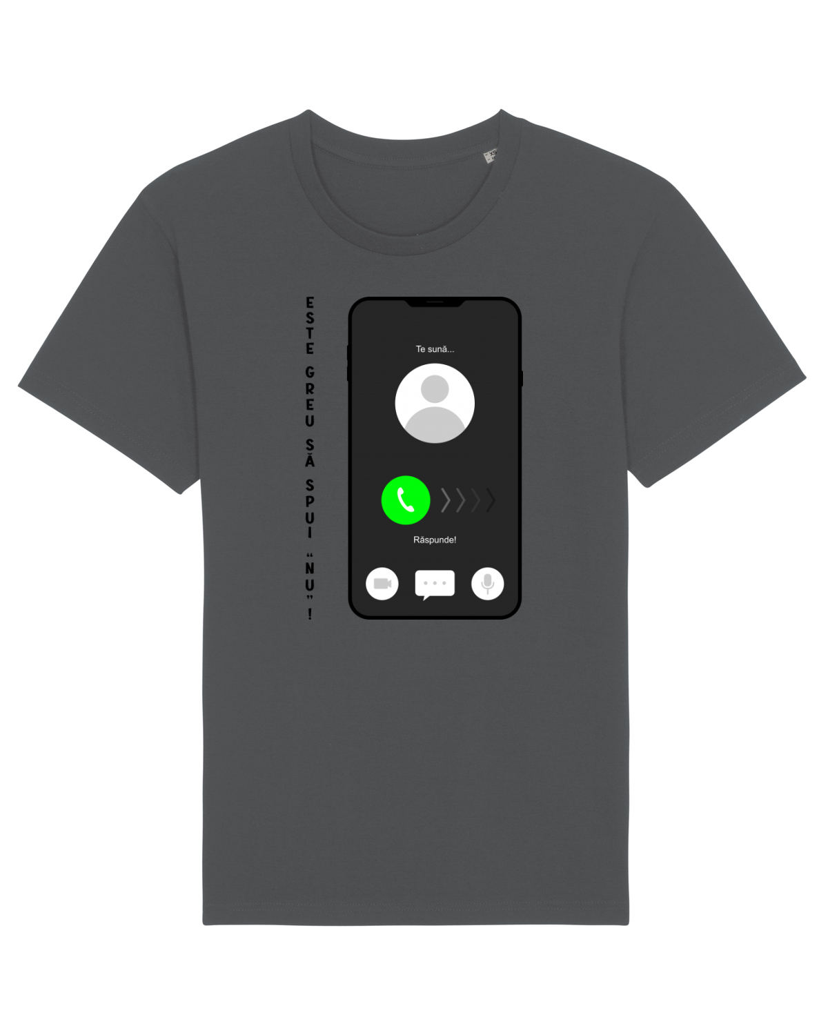 Tricou mânecă scurtă Unisex Rocker Anthracite