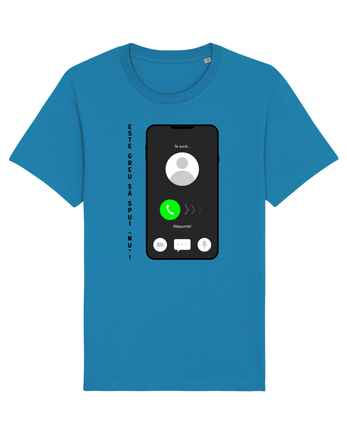 Tricou mânecă scurtă Unisex Rocker Azur
