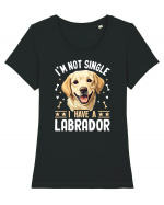 I'M NOT SINGLE I HAVE A LABRADOR Tricou mânecă scurtă guler larg fitted Damă Expresser