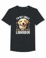 I'M NOT SINGLE I HAVE A LABRADOR Tricou mânecă scurtă guler larg Bărbat Skater