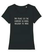 TRICOU - FAC OAMENII SĂ RÂDĂ Tricou mânecă scurtă guler larg fitted Damă Expresser