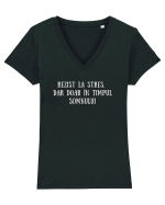 REZIST LA STRES Tricou mânecă scurtă guler V Damă Evoker