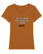 VISEZ ÎN CULORI Tricou mânecă scurtă guler larg fitted Damă Expresser