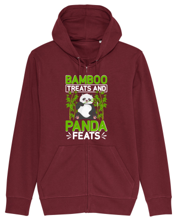 Bamboo treats and panda feats Burgundy