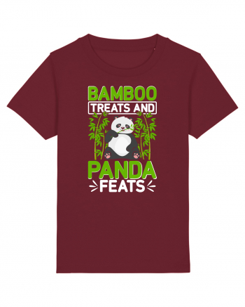 Bamboo treats and panda feats Burgundy