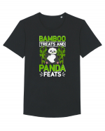 Bamboo treats and panda feats Tricou mânecă scurtă guler larg Bărbat Skater